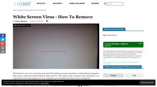 
                            10. White Screen Virus - How to remove - 2-viruses.com