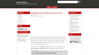
                            8. White/Black Screen After Log in Ubuntu 12.04 - Ubuntu Sharing