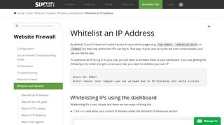 
                            11. Whitelist an IP Address, Website Firewall, Sucuri KB