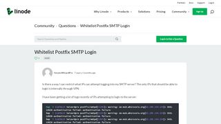 
                            12. Whitelist Postfix SMTP Login | Linode Questions