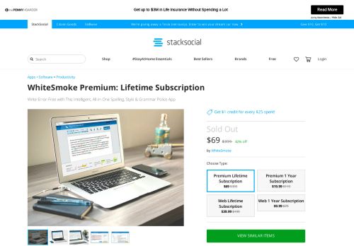 
                            8. WhiteSmoke Premium: Lifetime Subscription | StackSocial