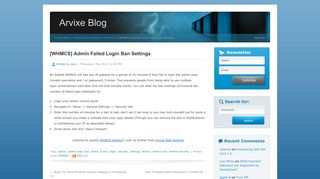 
                            12. [WHMCS] Admin Failed Login Ban Settings | Arvixe Blog