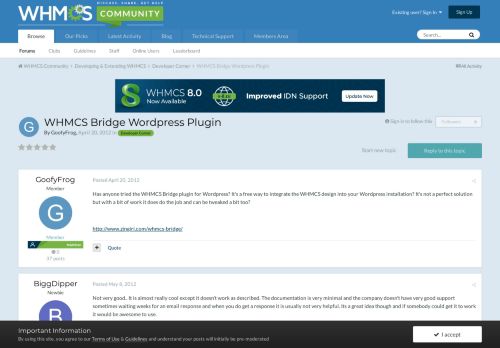 
                            9. WHMCS Bridge Wordpress Plugin - Developer Corner - ...