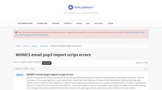 
                            11. WHMCS email pop3 import script errors | Virtualmin