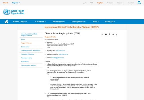 
                            3. WHO | Clinical Trials Registry-India (CTRI)