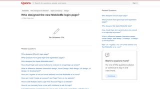 
                            13. Who designed the new MobileMe login page? - Quora