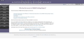 
                            3. Who has free access to NBER Working Papers?