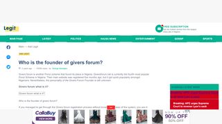 
                            3. Who is the founder of givers forum? ▷ Legit.ng
