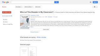 
                            11. Who Let This Disaster in My Classroom?: A Practical Guide for ... - Google Books-Ergebnisseite