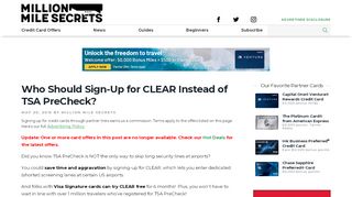 
                            12. Who Should Sign-Up for CLEAR Instead of TSA PreCheck? | Million ...