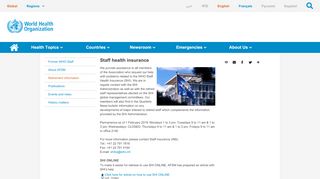 
                            1. WHO | Staff health insurance