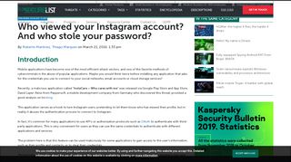 
                            7. Who viewed you Instagram account? And who stole your password ...