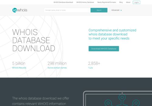 
                            9. WHOIS Database Download - 5 Billion WHOIS Records | IQWhois