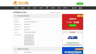 
                            5. Whois emailsrvr.com