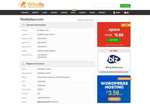 
                            1. Whois flexiblebux.com