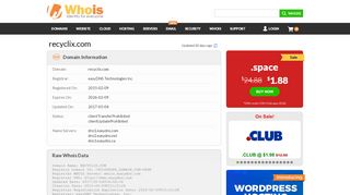 
                            11. Whois recyclix.com