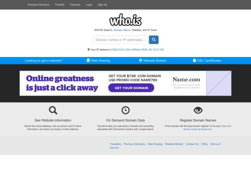 
                            8. WHOIS Search, Domain Name, Website, and IP Tools - Who.is