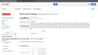 
                            7. Whole Green Catalog: 1000 Best Things for You and the Earth - Resultat for Google Books