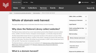 
                            11. Whole of domain web harvest | National Library of New Zealand