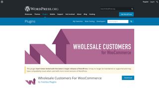 
                            6. Wholesale Customers For WooCommerce | WordPress.org