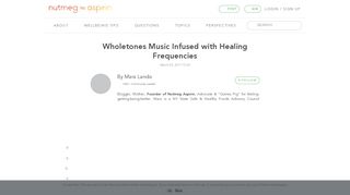
                            7. Wholetones Music Infused with Healing Frequencies - Nutmeg Aspirin