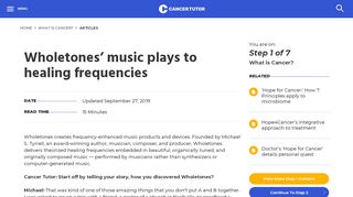 
                            13. Wholetones' music plays to healing frequencies - Cancer Tutor