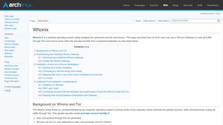 
                            8. Whonix - ArchWiki