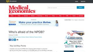 
                            4. Who's afraid of the NPDB? | Medical Economics