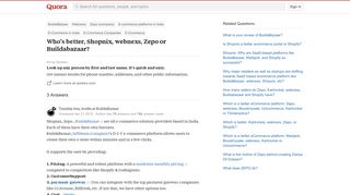 
                            10. Who's better, Shopnix, webnexs, Zepo or Buildabazaar? - Quora