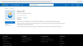 
                            9. WhosOff - Azure Marketplace - Microsoft