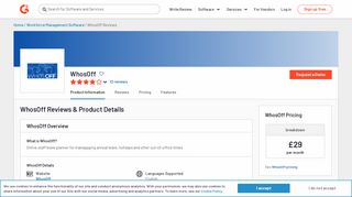 
                            6. WhosOff Reviews 2018 | G2 Crowd