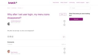 
                            5. Why after I set user login, my menu icons disappeared? – Knack