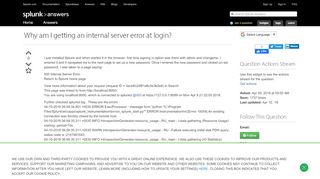 
                            11. Why am I getting an internal server error at login? - Question ...