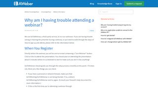 
                            10. Why am I having trouble attending a webinar? – AWeber Knowledge ...