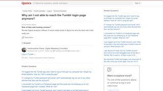 
                            9. Why am I not able to reach the Tumblr login page anymore? - Quora