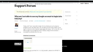 
                            10. Why am I not able to use my Google account to login into Udacity ...