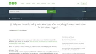 
                            11. Why am I unable to log in to Windows after installing Duo ...