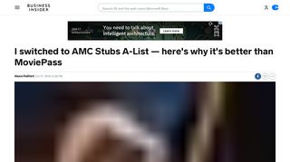 
                            13. Why AMC Stubs A-List is better than MoviePass - Business Insider