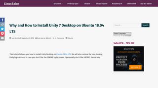 
                            12. Why and How to Install Unity 7 Desktop on Ubuntu 18.04 LTS ...