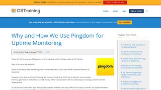 
                            9. Why and How We Use Pingdom for Uptime Monitoring - OSTraining