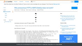 
                            4. Why anonymous FTP to HDFS DistCp does not work? - Stack Overflow