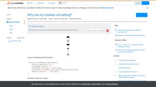 
                            5. Why are my cookies not setting? - Stack Overflow