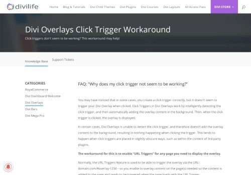 
                            10. Why are my Divi Overlays Click Triggers not working? - Divi Life