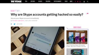 
                            10. Why are Skype accounts getting hacked so easily? - The Verge