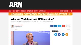 
                            7. Why are Vodafone and TPG merging? - ARN