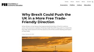 
                            10. Why Brexit Could Push the UK in a More Free Trade-Friendly Direction ...