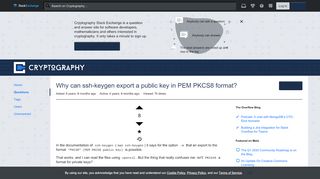 
                            3. Why can ssh-keygen export a public key in PEM PKCS8 format ...