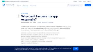 
                            13. Why can't I access my app externally? | DigitalOcean