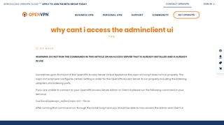 
                            2. why cant i access the adminclient ui | OpenVPN