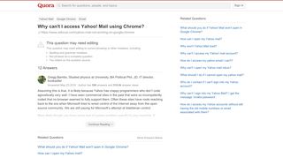 
                            4. Why can't I access Yahoo! Mail using Chrome? - Quora